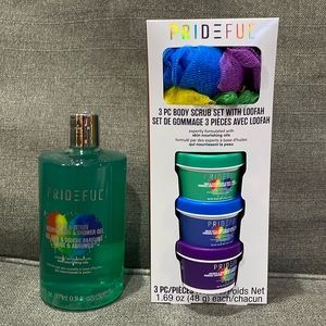 Prideful Bundle 3 piece body scrub, Sage & Citrus scented bath & shower gel